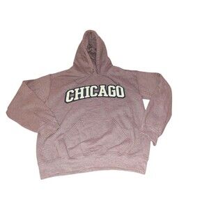 Chicago Hoodie Size Small Maroon Spellout  Gildan